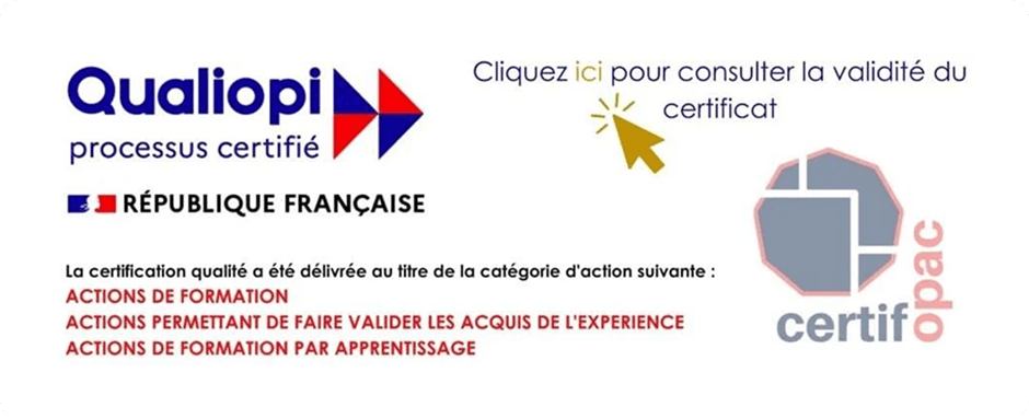 Toccata est certifiée Qualiopi